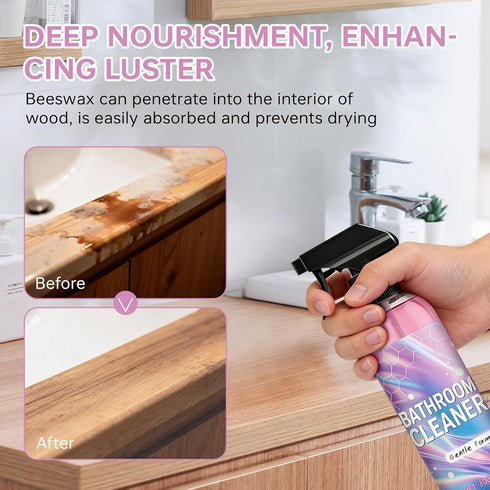 Qynar (10 Oz) Bathroom Cleaner, Powerful Pink Bathroom Cleaner Spray, Bathrooms Descaler Foam Cleaners for Sink Tub
