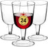DecorRack 24 Wine Glasses, 6 Oz Plastic Party Wine Cups, BPA Free, Stackable, Reusable, Disposable