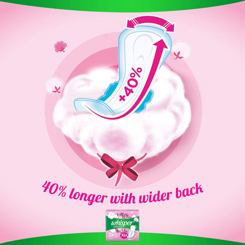 WHISPER 30 Ultra Soft Sanitary Pads - Pieces (XL Plus)