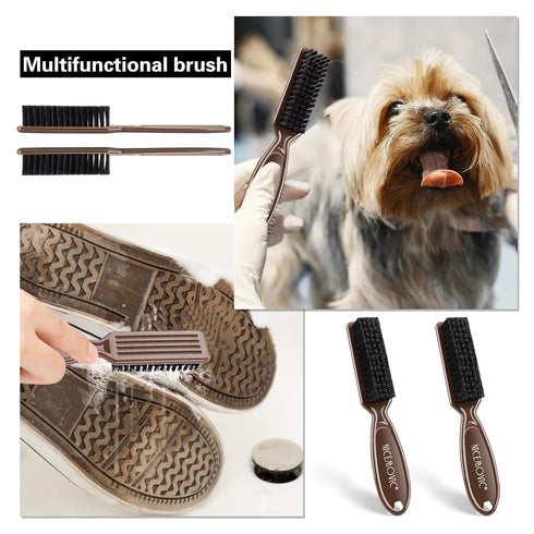 NICEMOVIC 10 Pcs Barber Clipper Cleaning Brush Set, Mini Nylon Brush for Hair Styling, Blade Trimmer Cleaning Supplies