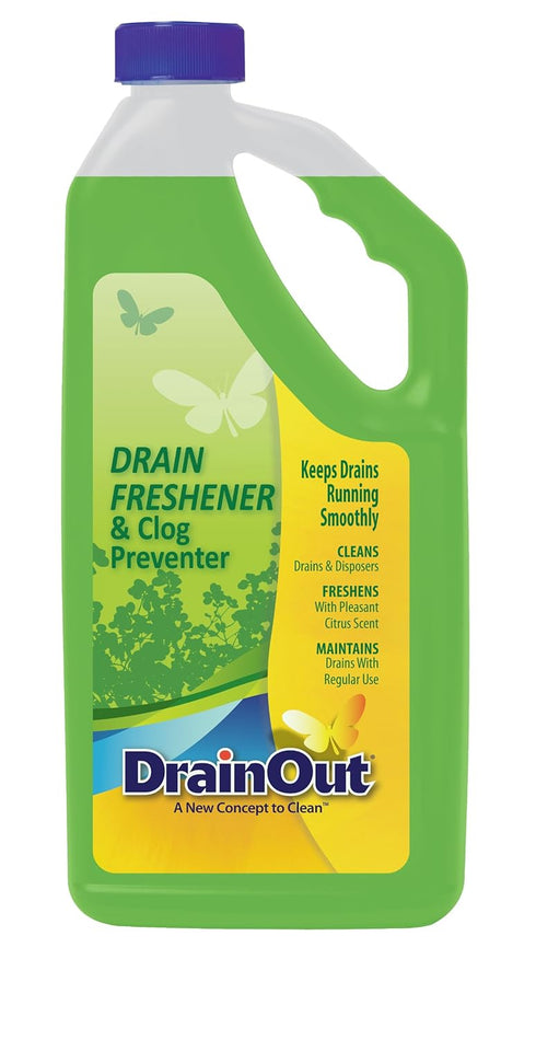 Summit Brands Drain OUT Drain Cleaner & Odor Eliminator, 32 Ounce, Fresh Citrus, Clog Preventer and Buildup Remover