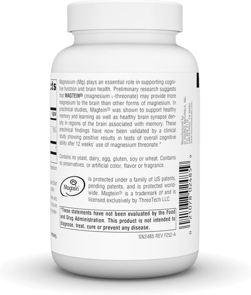Source Naturals Magtein Magnesium L-Threonate, 667mg, 90 Capsules, Supports Focus and Mood
