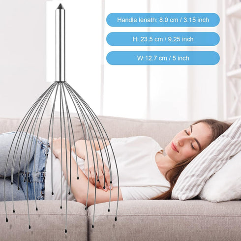 Stocking Stuffers 2 Pack Scalp Massagers, Hand-held Massage Tingle for Deep Relaxation and Hair Stimulation