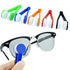 12 pcs Mini Sunglasses Microfiber Spectacles Cleaner Brush, Random Color