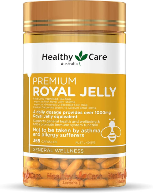Healthy Care Royal Jelly 1000 - 365 Capsules Supplements Made in Australia
