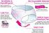 PantiePads 3 Count Period Underwear Disposable Period Panties for Women and Teen Girls, Menstrual Brief with Super