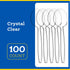 Plasticpro Disposable Clear Plastic Cutlery, Heavyweight Soup Spoons, 100 Count