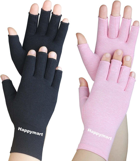 2 Pairs Arthritis Gloves, Hand Compression Gloves for Rheumatoid Pain Relief, Carpal Tunnel, Swelling, Joint Support,