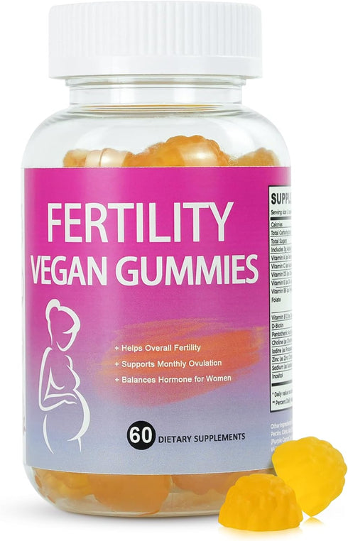 Fertility Gummies for Women to Get Pregnant Fast, Folic Acid Conception Gummies
