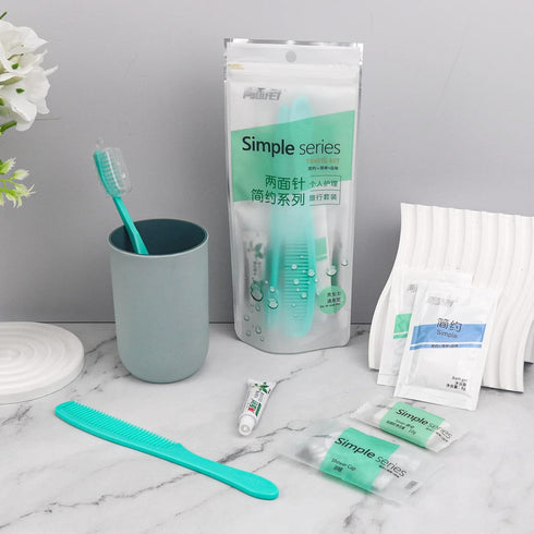 Packed, (50 Hygiene Kit Bulk, Individually Travel Hygiene Kit With Toothbrush, Toothpaste, Comb, Shampoo, Shower Gel