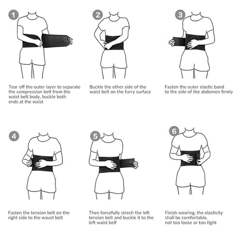 Back Support with Magnet, Tourmaline Magnetic Braces for Lower Back Pain Relief, Self Heating Lumbar Support Belt