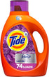 Tide Plus Febreze Freshness HE Turbo Clean Liquid Laundry Detergent, Spring & Renewal Scent, 105 fl oz, 74 Loads