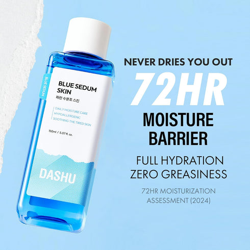 DASHU Boy Sedum Skin | Hypoallergenic Hydrating and Soothing Korean Skin Care Toner w/ 8 Types of Hyaluronic Acids | Skin Care for Men 5.07 fl oz