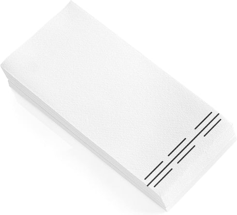 100 Pack Linen Feel Guest Paper Hand Towels - Super Absorbent Disposable Towels for Bathroom, Events