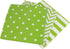 Disposable Striped Chevron Polka Dot Green Paper Party Napkins - 60 Count
