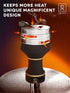 Hookah Bowl Set Premium Stone Black Bowl – Shisha Bowl with Cover Heat Management Charcoal Holder - Luxury Classic Hookah Bowls for Hookah Smoking, Ceramic Hookah Head with HMD