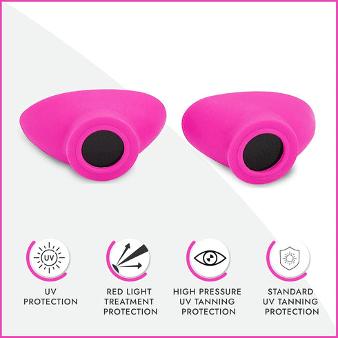 Super Sunnies Slim Flex UV Eye Protection - FDA Compliant Eyeshields for Tanning Bed Goggles, Red Light Therapy Glasses