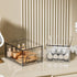 ZHIAI Makeup Organizer, Stackable Clear Cosmetic Storage Box for Vanity, Skincare, Kitchen Cabinets, 2 Pack