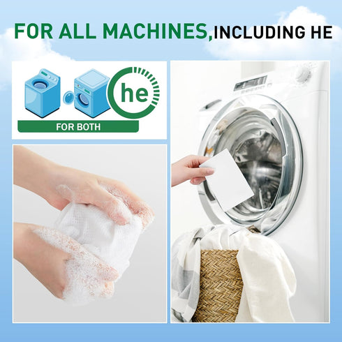 Laundry Detergent Sheets, Eco Friendly (Pack of 2) - Hypoallergenic, Free & Clear Scent, Up to 160 Loads