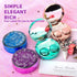 Contact Lens Case, Bling Constellations Travel Kit with Tweezers, Remover Tool, Mirror & Solution Bottle (Blue)
