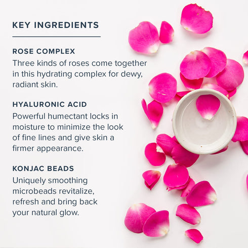 Heritage Store Rosewater Jelly Face Mask - Hydrating Gel Treatment with Hyaluronic Acid, Vegan, 2oz