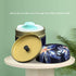 Topwon Powder Case with Puff, 3.15" BPA Free, Fluffy Plush Container, Baby Women's Body Loose Dusting Powder Box, Blue