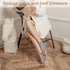 Vented Moisturizing Gel Heel Socks, 3 Pairs Toeless Spa Sock for Foot Care Treatment, Grey, Cracked Heels & Dry Feet