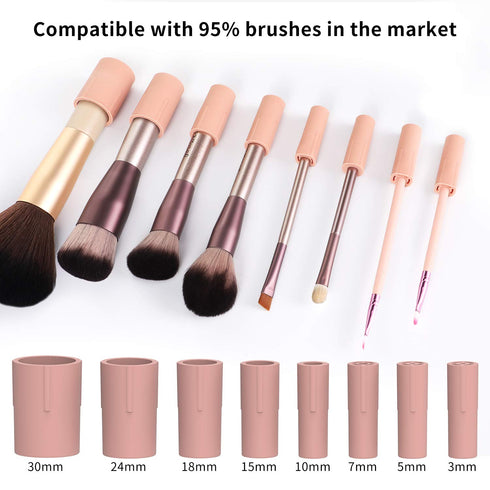 Senbowe Upgraded Makeup Brush Cleaner and Dryer Machine, Electric Automatic Brush Spinner with 8 Size Rubber Collars