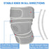 Nvorliy Plus Size Knee Brace for Pain Relief, Extra Large Adjustable Support with Side Stabilizers (3XL/4XL, Grey)