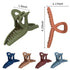 Whaline Hair Claw Clip, 6 Color Hair Jaw Clamp Clips, 4.3 Inch Nonslip Strong Hold Matte Butterfly Clip