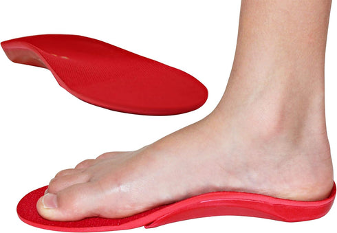 Red Orthotic Sports Insole by KidSole, Lightweight & Sturdy for Active Children, US Kids Sizes 7-8.5