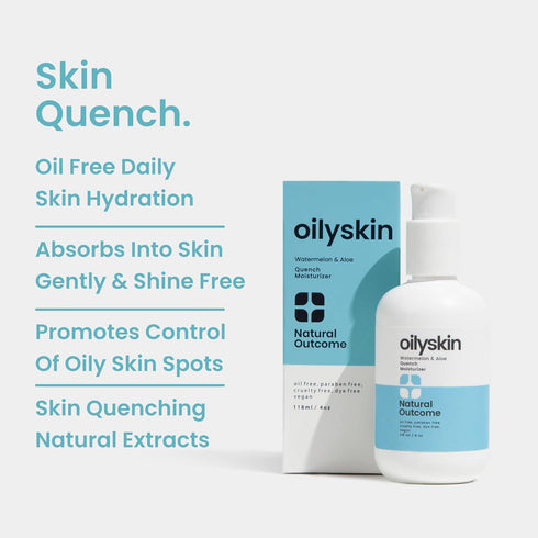 Oily Skin Moisturizer | Oil Free Daily Facial Gel w/Hyaluronic Acid | Watermelon & Aloe Vera Lotion | 4 oz