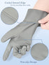 Cleanbear Cleaning Gloves - Set of 3 Reusable Latex Free Rubber Gloves, 2 Pairs Gray and 1 Pair White (12 Inches)