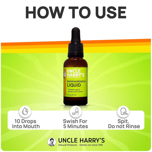 Uncle Harry's Natural Remineralization Liquid for Tooth Enamel - Fluoride-Free, Freshens Breath & Strengthens Teeth (2