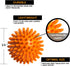 OCTOROX 3-inch Spiky Massage Balls for Feet, Back, Hands, Muscles - Firm, Medium and Soft Spiked Massager Rollers
