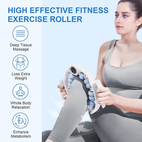 KESHWELL Cellulite Massage Roller,Muscle Massage Roller, Cellulite Remove Massager,Manual Massage Stick with Detachable