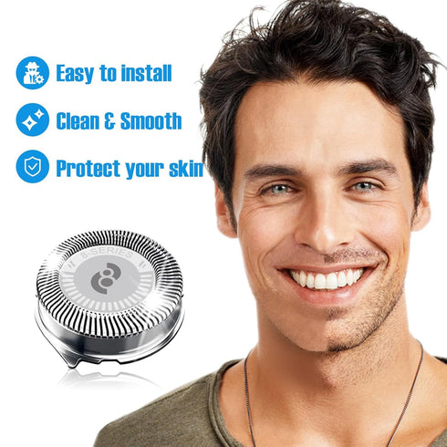 HQ8 Replacement Heads for Norelco Aquatec Shavers, 3-pc Pack Compatible Blades for Philips Razor PT720 AT880 AT810
