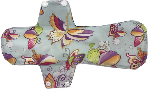 MUMBABY 6pcs 12 Inch (30.5cm) 12inch) Heavy Flow Charcoal Bamboo Mama Cloth/Menstrual Pads/Reusable Sanitary Pads