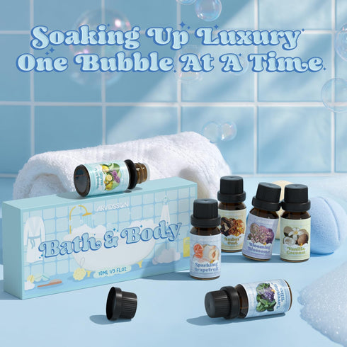 Set, Bath Fragrance Oils ARVIDSSON Natural Spa Essential Oils for Diffuser, Soap and Candle Making, Vanilla & Coconut
