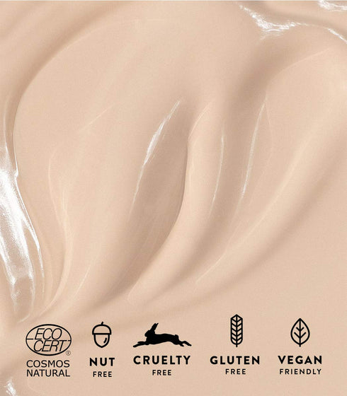 MÁDARA Organic Skincare Skin Equal Soft Glow Foundation SPF15, PORCELAIN IVORY 10-30ml, Vegan, Buildable Medium Coverage
