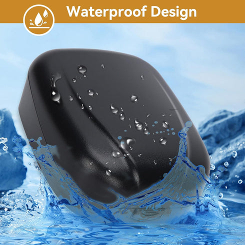 Hearing Aid Case, Hard Pocket Size Waterproof Travel Storage Box for Kids, Adults, Seniors, Black