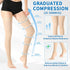 Laicoll Circulation,20-30 mmHg Footless Thigh High Medical Compression Stockings For Women & Men Graduated Support Hose