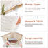 Tulip Makeup Bag for Women, Floral Zipper Cosmetic Pouch, Large Capacity Quilted Canvas Organizer