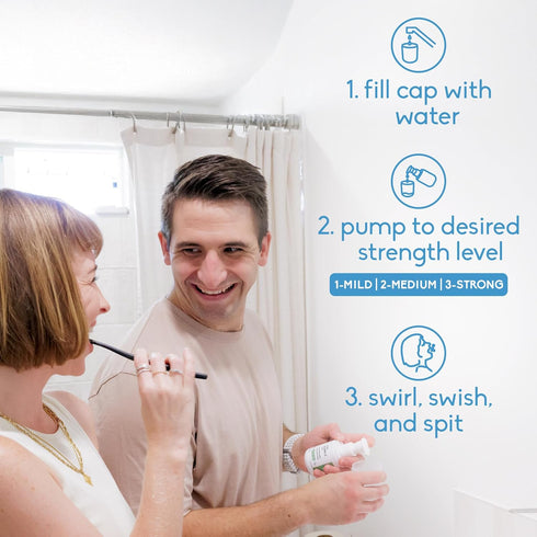 The Humble Co Mouthwash Concentrate for Bad Breath - Fluoride Free Natural Mouth Wash Rinse for Fresh Breath, Gum