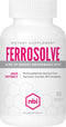 FerroSolve Best Absorption Iron Supplement, 45 mg, High Potency, GI Safe, 30ct Veggie Capsules