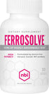 FerroSolve Best Absorption Iron Supplement, 45 mg, High Potency, GI Safe, 30ct Veggie Capsules