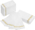 AH AMERICAN HOMESTEAD Disposable Paper Hand Towels - White Linen-Like Napkins for Guest Bathroom & Parties (Gold