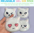 (4 Pcs) Kids Reusable Gel Ice Pack, Cute Children Gel Ice Pack for Kids Injuries, Cute Lunch Ice Pack, Breastfeeding,