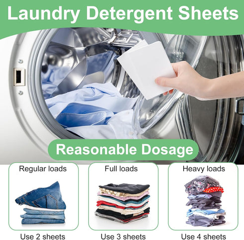 Loopeer 600 Sheets Laundry Detergent Sheets, No Leak, Anti Sensitive Liquidless Laundry Supplies, Unscented