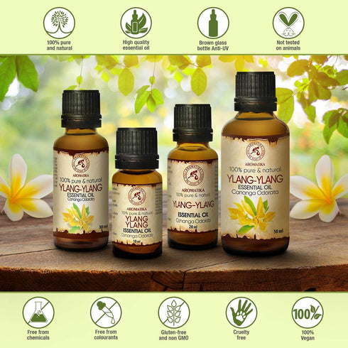 Ylang-Ylang Essential Oil - 1.7 Fl Oz, 100% Pure & Natural for Aromatherapy, Beauty, and Relaxation